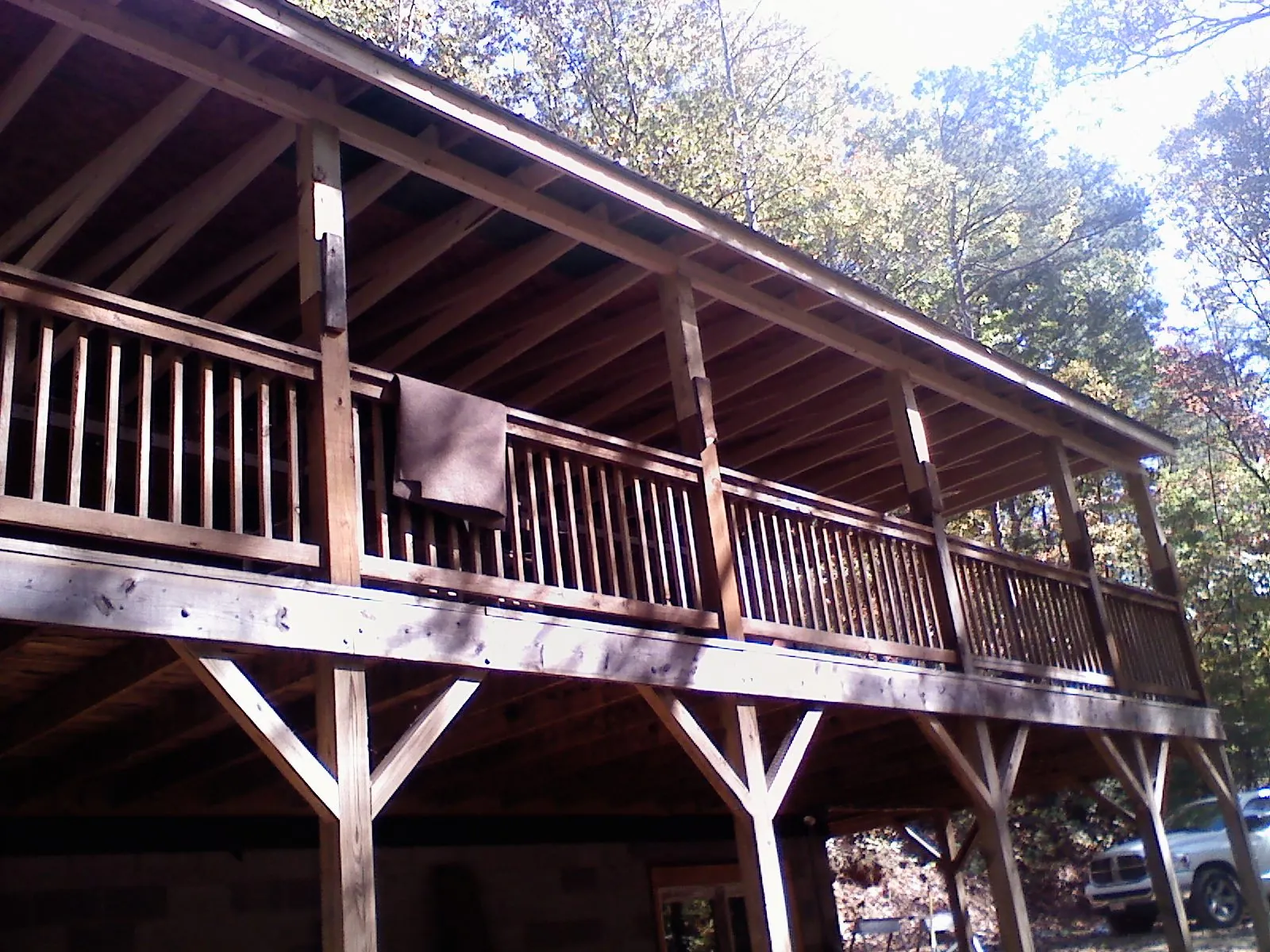 Timber framing under a new elevated porch and deck — Roof Leak Repair in Napavine by Roofing Brothers